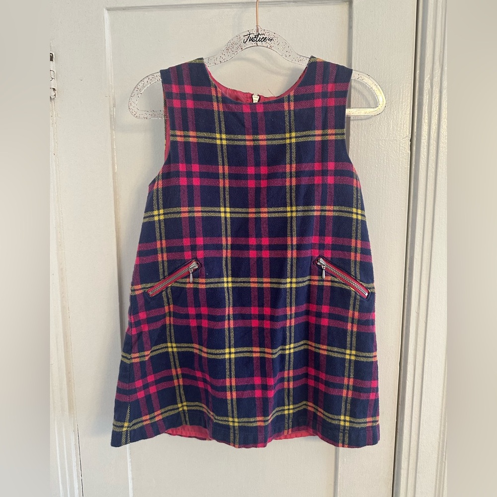 Plaid Kids Dress - Pink, Blue, Yellow